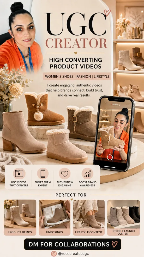Women’s footwear UGC unboxing and lifestyle campaign